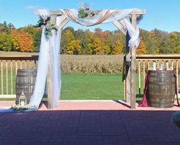 Serendipity Farms wedding altar