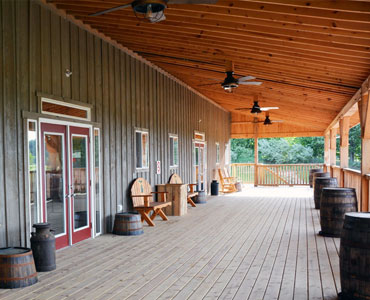 Serendipity Farms covered porch 