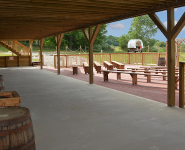 Serendipity Farms covered porch 